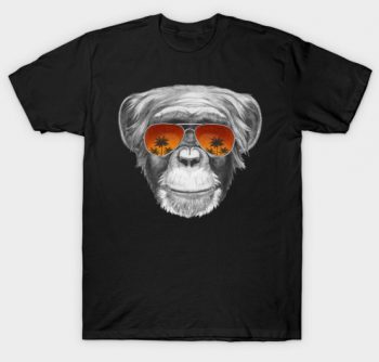 Monkey with mirror sunglasses T-Shirt