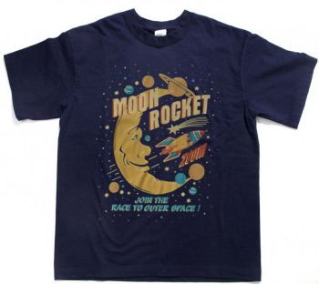 Moon Rocket Space High Quality T-Shirt