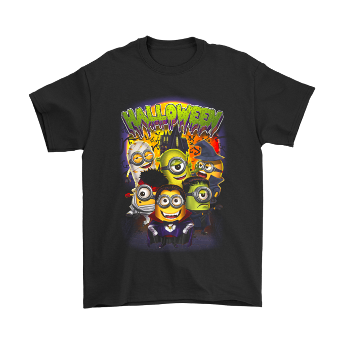 CUTE MINIONS IN COSTUME DESPICABLE ME HALLOWEEN SHIRTS