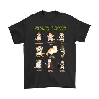 STAR WARS AND CATS STAR PAWS SHIRTS