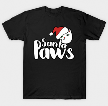 Santa Cat Paws T-Shirt