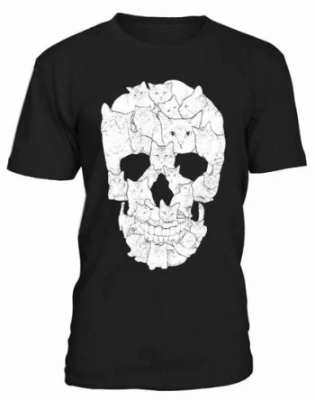 Sketchy Cat Skull T-shirt