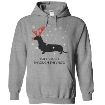 Dachshund Through The Snow Hoodie