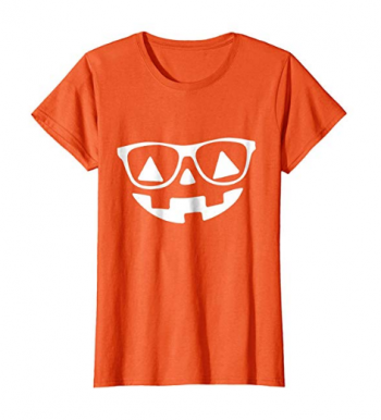 Halloween Pumpkin Face With Glasses T-shirt
