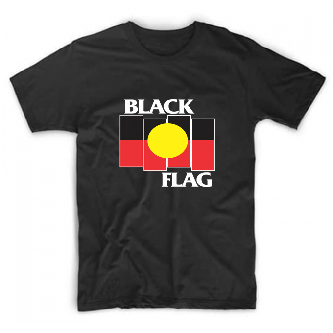 Black Flag X Aboriginal Flag T-shirt