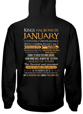 Kings Are Born In January Hoodie