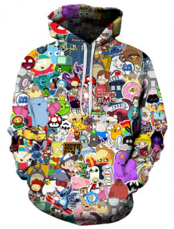 Cartoon Serial TV Full Print 3D Hoodie