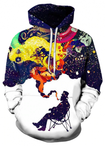 Illusion Of Cigarette Smoke Full Print 3D Hoodie