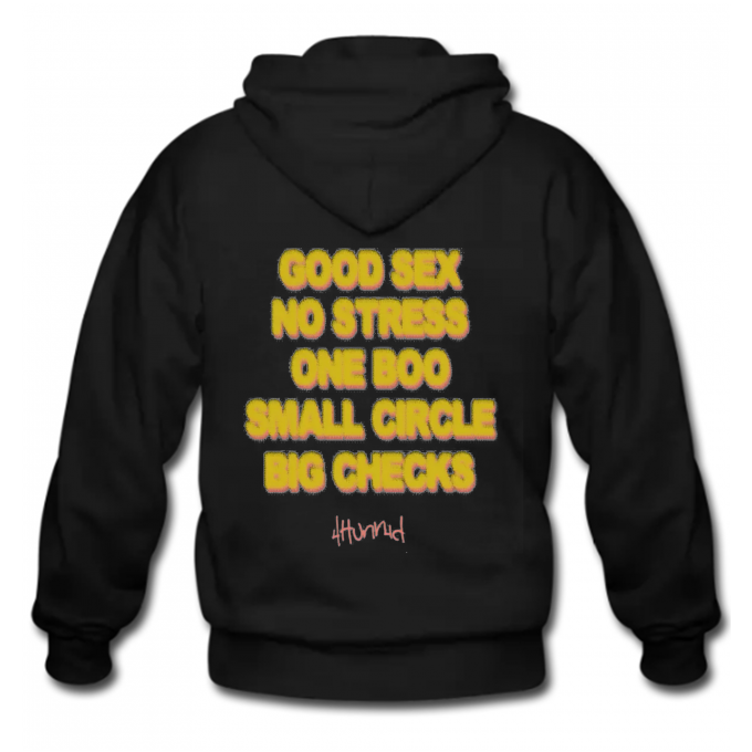 Good Sex No Stress One Boo No Ex Small Circle Big Checks Stay Dangerous Hoodie