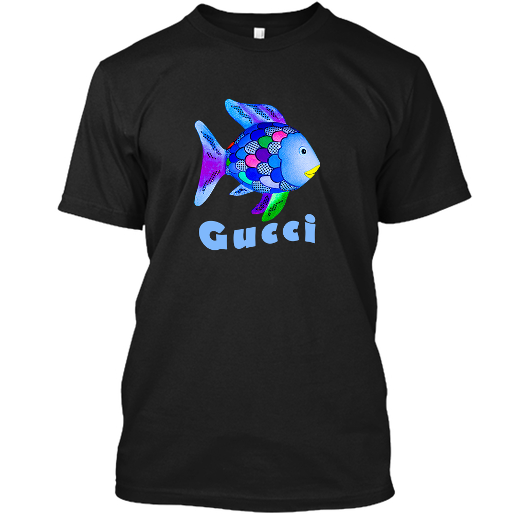 Rainbow Fish Gucci T-shirt graffiti Graphic Print by clothenvy