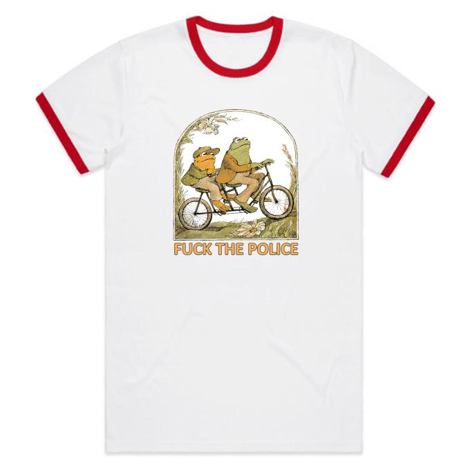 Frog and Toad F*CK the Police Ringer T-shirt