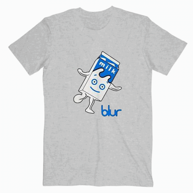 Blur Band Milk Logo T-shirt
