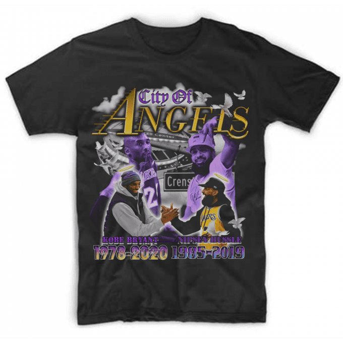 City Of Angels Kobe Bryant And Nipsey Hussle T-shirt