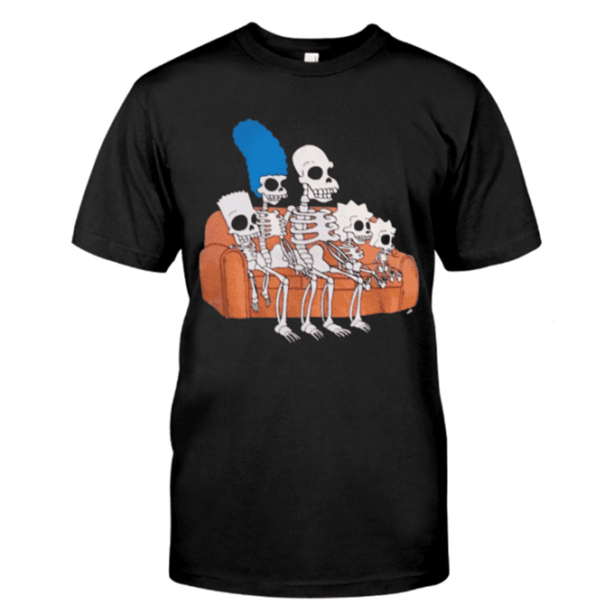 The Simpsons Halloween Skeleton Family T-shirt