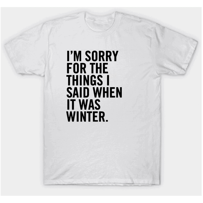 I'm Sorry For The Things I Said When It Was Winter T-shirt