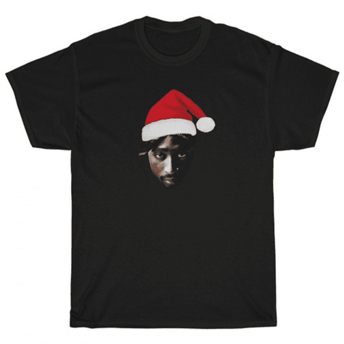 Christmas Santa Tupac Shakur T-shirt