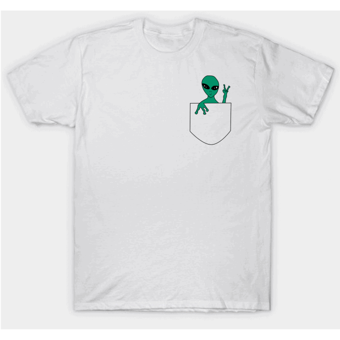 Alien Pocket Funny T-shirt