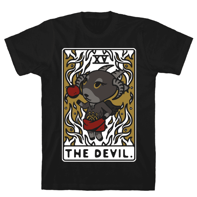 The Devil Tarot Card Animal Crossing Parody T-shirt