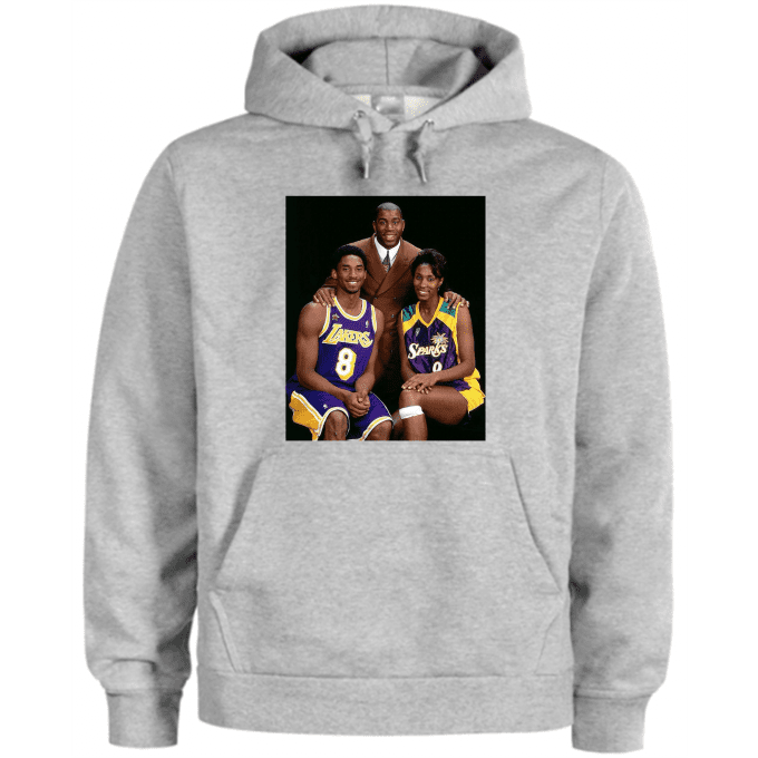 Magic Johnson Kobe Bryant And Lisa Leslie LA Basketball Team Hoodie