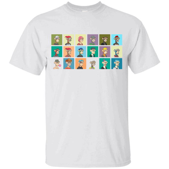 Character Monkeys Bored Apes NFT T-shirt