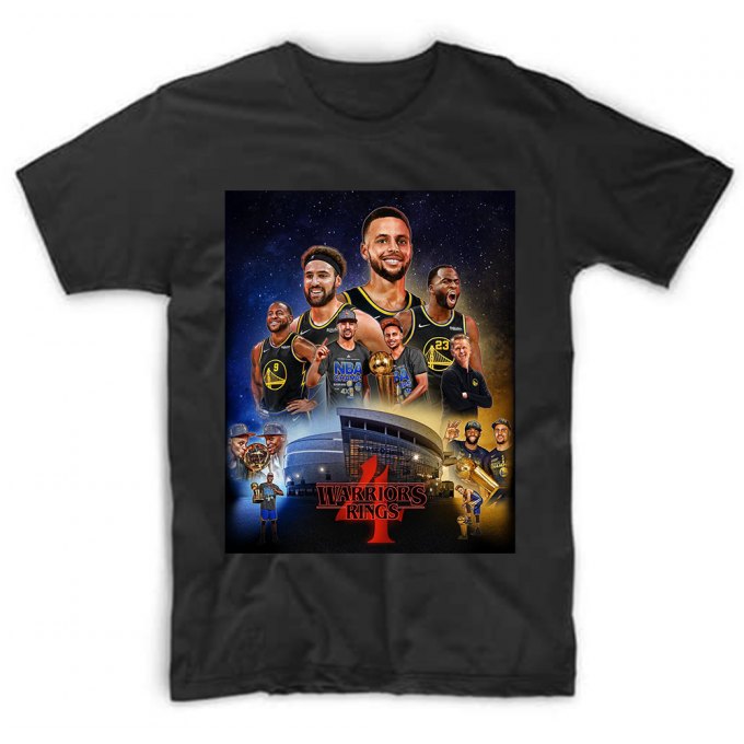 Golden State Warrior NBA Champs 4 Rings T-shirt
