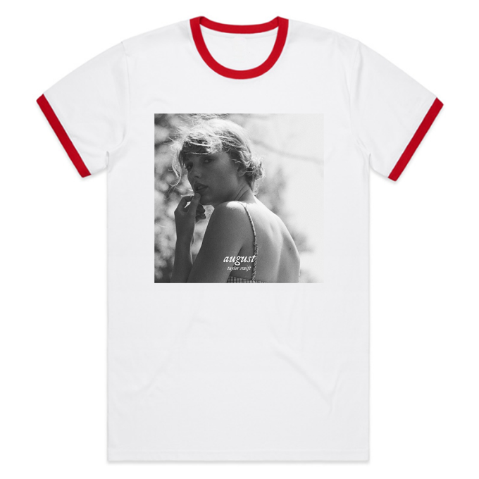 August Taylor Swift Song Ringer T-shirt